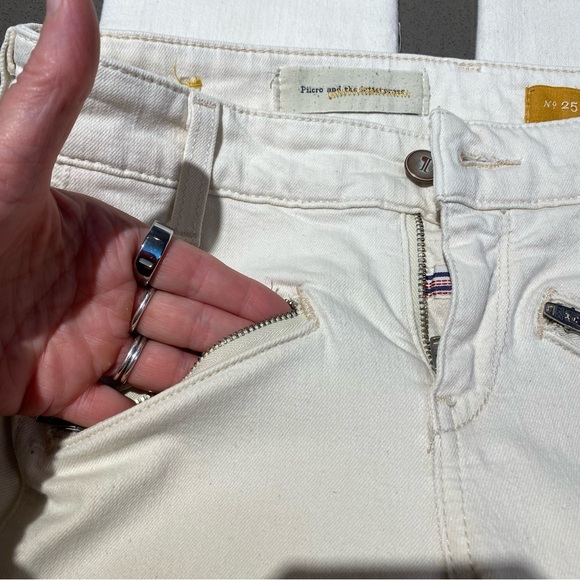 Pilcro and the Letterpress Denim - Pilcro and the Letterpress Cream Denim Pants